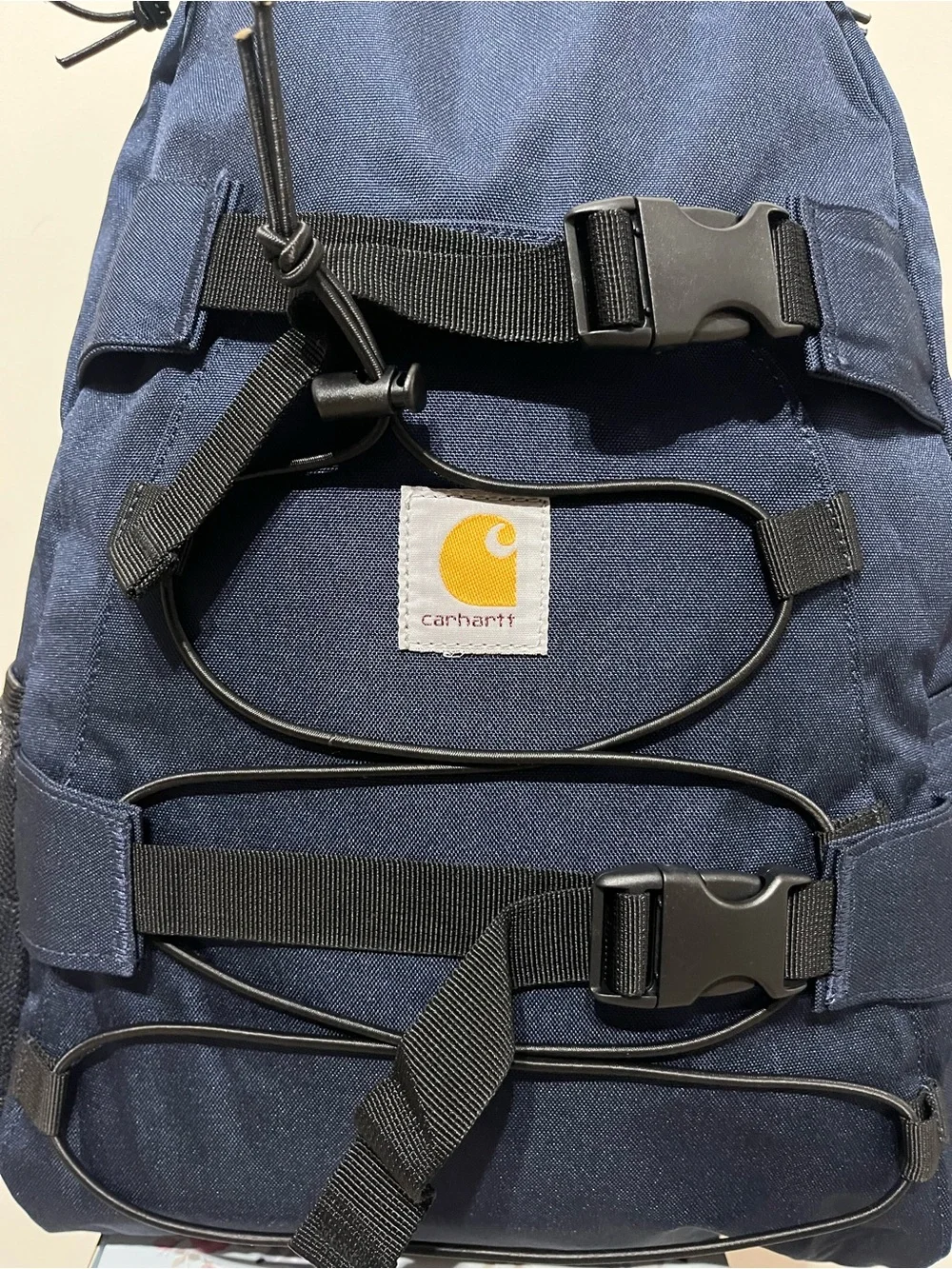 Carhartt Navy Blue Men's Rugged Outdoor Backpack with Front Bungee